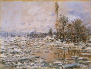 Claude Monet Breakup of Ice,Grey Weather oil painting reproduction